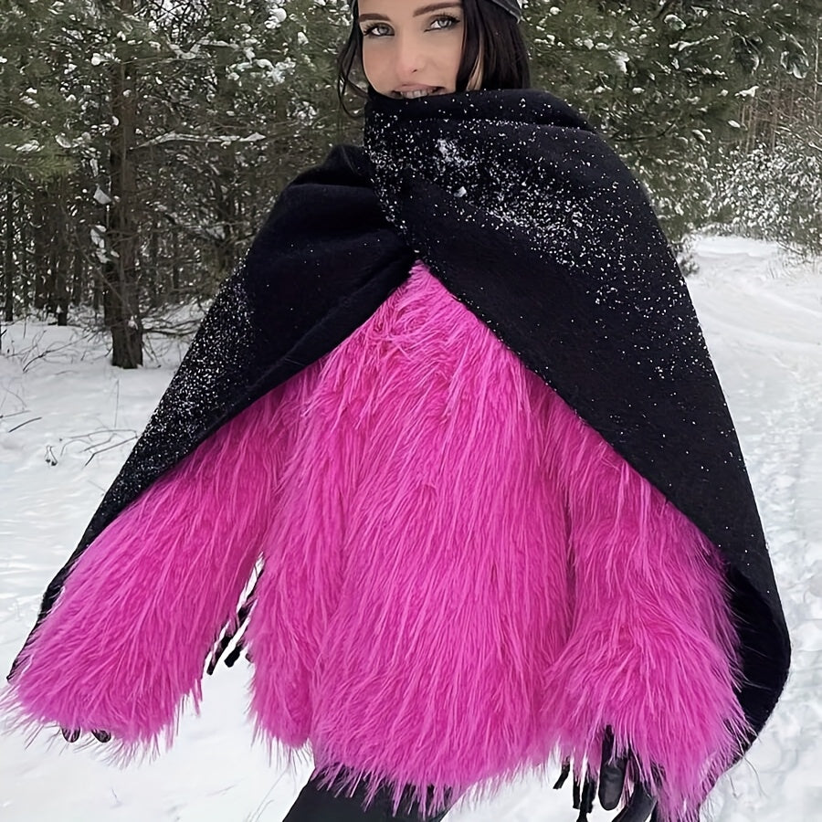 MOFOROCO Cachecol de Inverno Luxuoso e Macio com Textura Semelhante a Crina de Cavalo - Colar Quente Estilo Boêmio, Tecido Macio Semelhante a Crina de Cavalo (Sem Penas), Envoltório Lavável à Máquina para Presente de Natal/Dia dos Namorados, Acessório Elegante para Aquecer o Pescoço (Cores Sólidas)