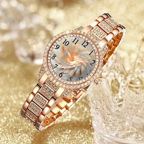 1 Relógio de Pulso Feminino com Mostrador Decorativo. Presente Ideal para Aniversários e Festas, Adequado para Mulheres e Estudantes