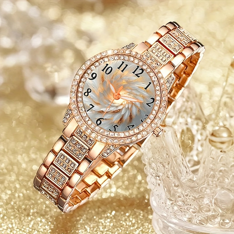 1 Relógio de Pulso Feminino com Mostrador Decorativo. Presente Ideal para Aniversários e Festas, Adequado para Mulheres e Estudantes