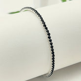 Pulseira Elástica Feminina de Tênis com Strass Ultra Fina - Versátil para o Dia a Dia, Estilo do Dia a Dia,Corrente Estilosa,Corrente banhada a prata,Artesanato Fino,Acessório de Pulso,Pulseira de Moda,Colecionadores de Acessórios,Presente Para Ela