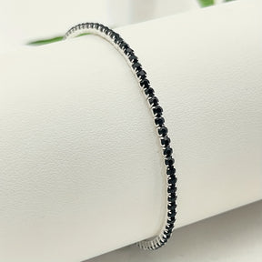 Pulseira Elástica Feminina de Tênis com Strass Ultra Fina - Versátil para o Dia a Dia, Estilo do Dia a Dia,Corrente Estilosa,Corrente banhada a prata,Artesanato Fino,Acessório de Pulso,Pulseira de Moda,Colecionadores de Acessórios,Presente Para Ela