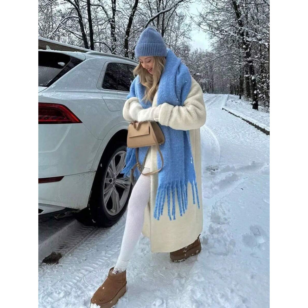 MOFOROCO Cachecol de Inverno Luxuoso e Macio com Textura Semelhante a Crina de Cavalo - Colar Quente Estilo Boêmio, Tecido Macio Semelhante a Crina de Cavalo (Sem Penas), Envoltório Lavável à Máquina para Presente de Natal/Dia dos Namorados, Acessório Elegante para Aquecer o Pescoço (Cores Sólidas)