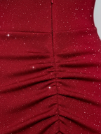 Enchanting Sequin Mermaid Evening Gown with V-Neck