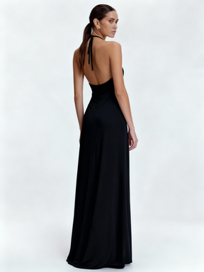 Elegance Redefined: Halter Neck Evening Dress