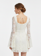 Chic Gothic Puff Sleeve Mini Dress for Festive Elegance