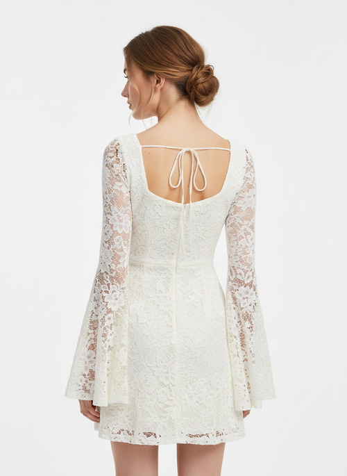 Chic Gothic Puff Sleeve Mini Dress for Festive Elegance