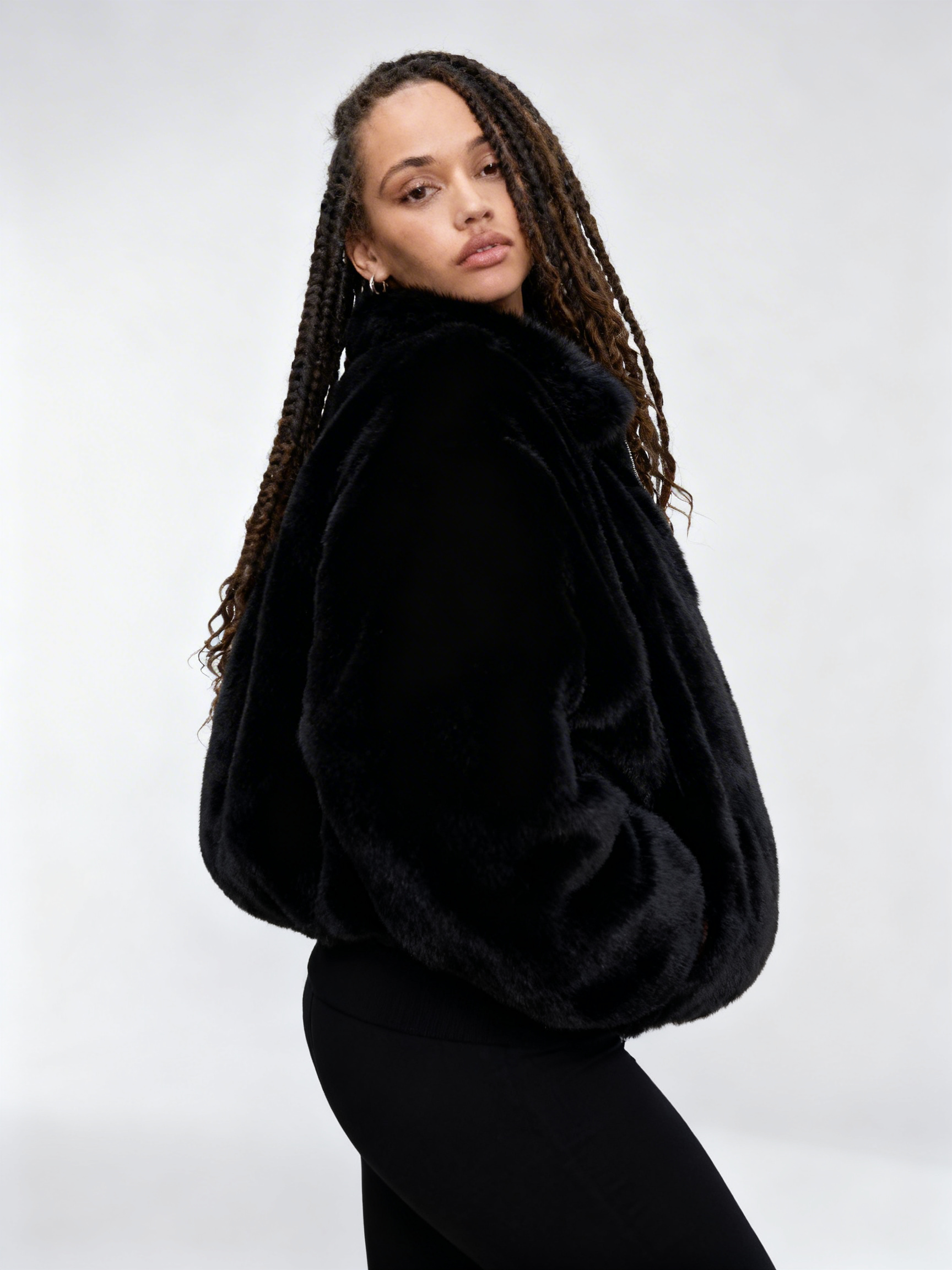 Chic Hooded Coat for Plus Size Women