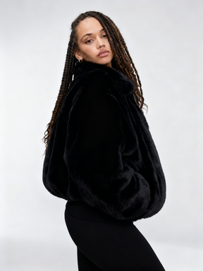 Chic Hooded Coat for Plus Size Women