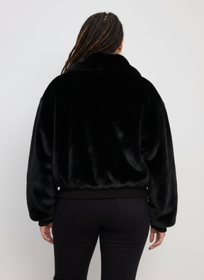 Chic Hooded Coat for Plus Size Women