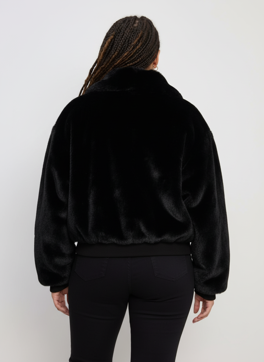 Chic Hooded Coat for Plus Size Women