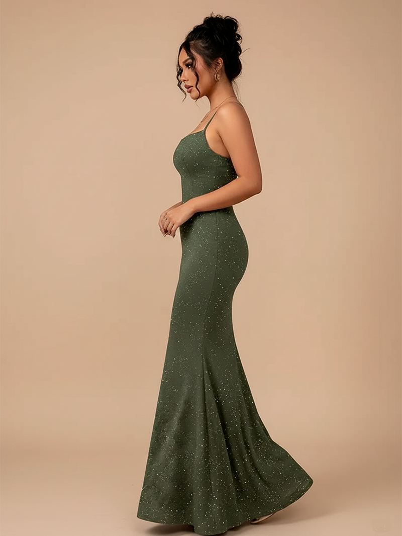 Stunning Mermaid Backless Dress with Cross Straps
