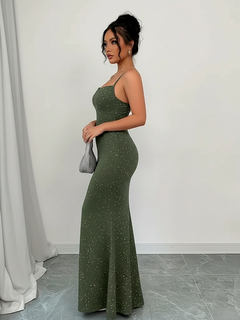 Stunning Mermaid Backless Dress with Cross Straps