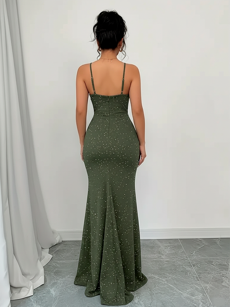 Stunning Mermaid Backless Dress with Cross Straps