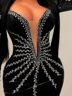Elegant Mermaid Gown with Cascading Details