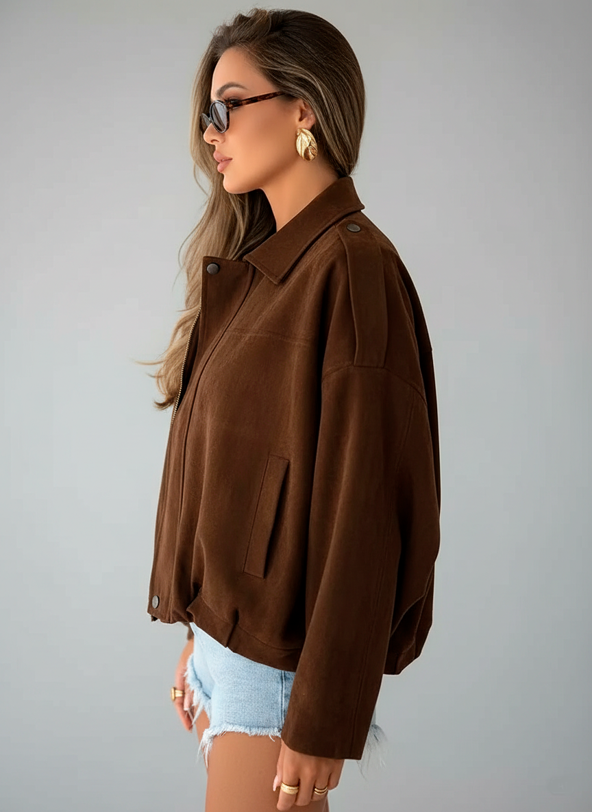 Timeless Elegance: Olive Green Vintage Women's Jacket